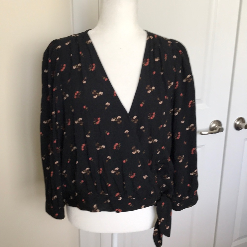 Madewell Floral Wrap Top